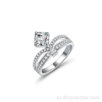 Anillo de boda 925 Silver CZ Anillos de compromiso